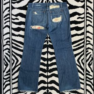 Joe’s Jeans Vintage Series 1971 Patchwork Flare Low Rise Jean Size 30